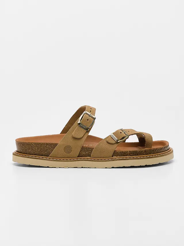 Genuins Πέδιλα Γυναικείο δέρμα Nubuck Μπεζ GEN/DUBLIN VELOUR G106532 ALMOND 3