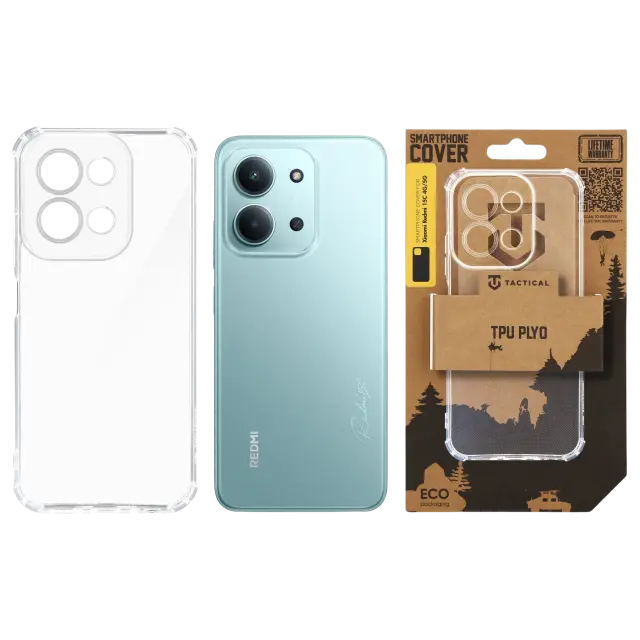 Tactical TPU Plyo Cover for Xiaomi Redmi 15C 4G/5G Transparent 3