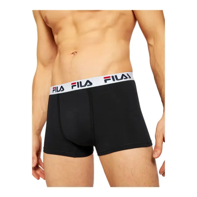 FILA Ανδρικό Boxer Urban Logo - Διπλό Πακέτο, Χρώμα Μαύρο - M 2