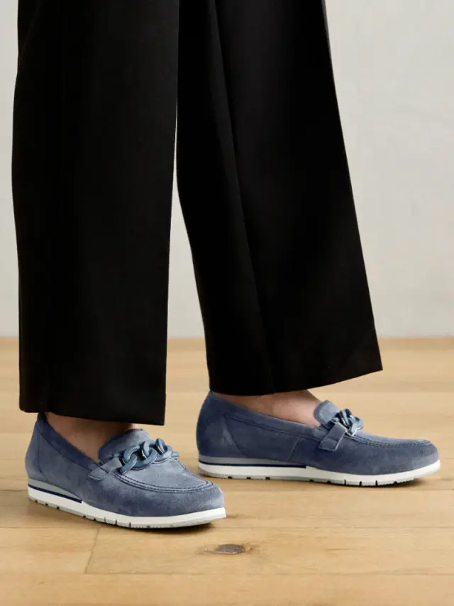 Gabor Μοκασίνια-Loafers Γυναικείο δέρμα suede Μπλέ GAB/52415 36-JEANS 2