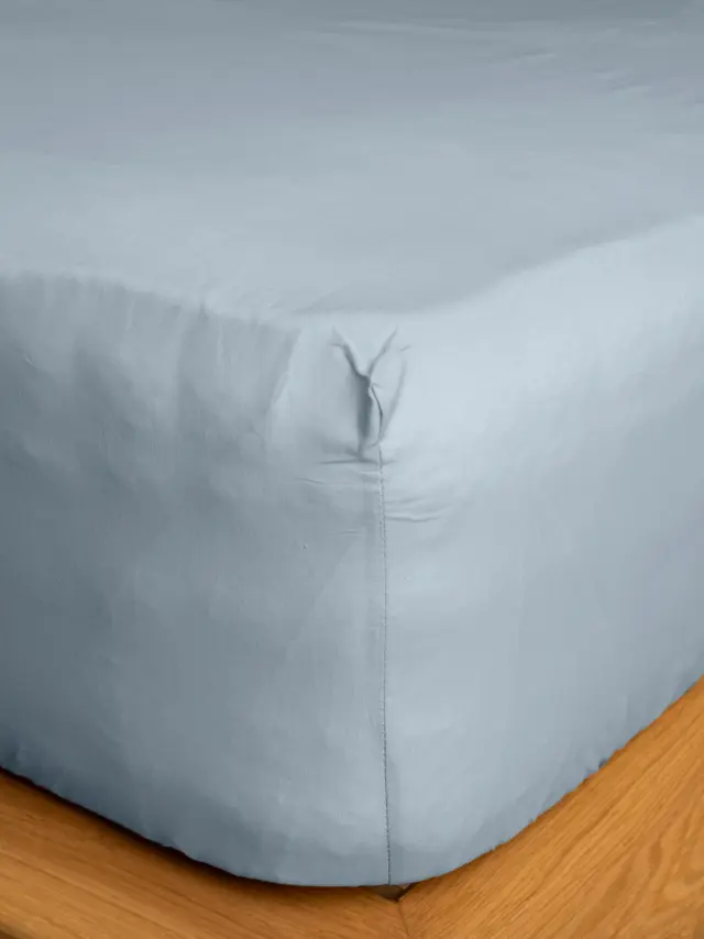 Κατωσέντονο Cotton Feelings με λάστιχο 103 Light Blue Υπέρδιπλο (180x200+30) Sunshine