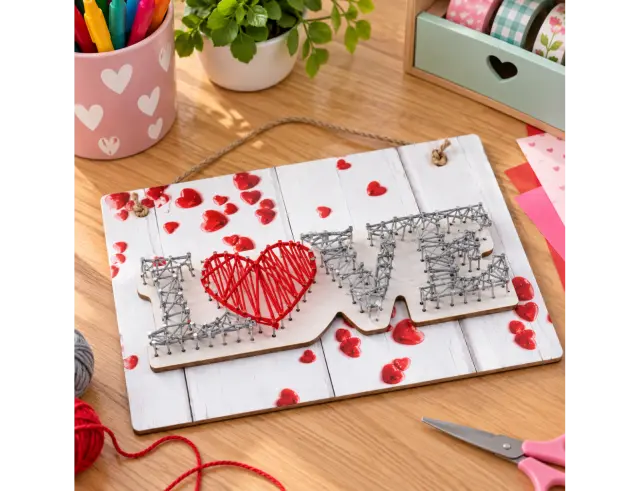 Παιδικό Σετ String Art Love Art Design - Ηλικίες 6 ετών και άνω WOMD220
