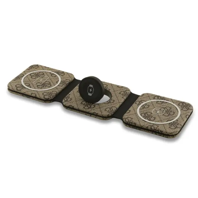 Guess PU 4G MagSafe Wireless Charger 3v1 Brown 2