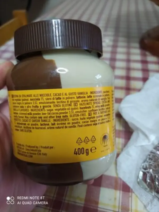 NUTKAO Κρέμα Duo άλειμμα φουντουκιού κακάο και βανίλια 400gr 2