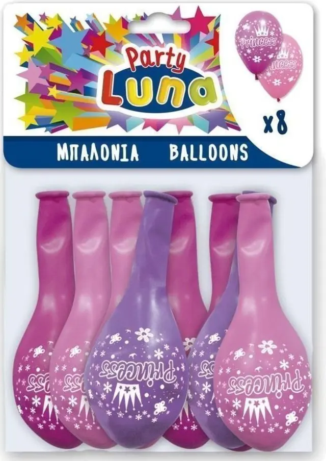 Luna Party Μπαλόνια 8 Τμχ Princess (000088935)
