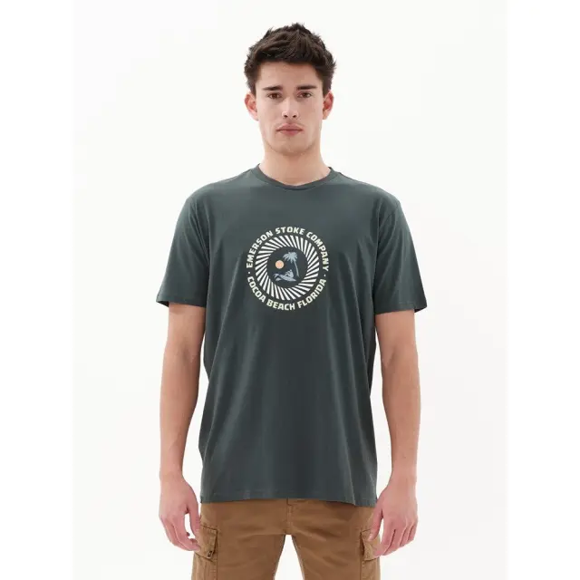 Emerson Men's S/S T-shirt (231.EM33.46-Forest) - Πράσινο