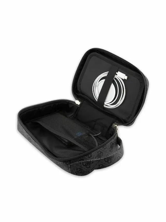 Τσάντα χειρός Guess PU 4G Printed Stripes Travel Universal Bag Black 2