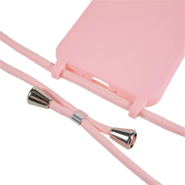 Slim Θήκη με Κορδόνι για τον Λαιμό για Samsung Galaxy A25- Pink OEM 3