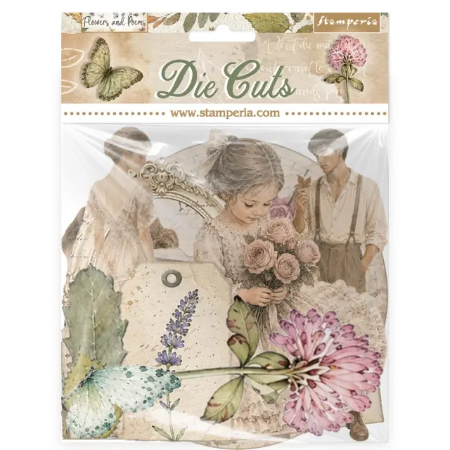 Die Cuts Stamperia, Flowers and Poems