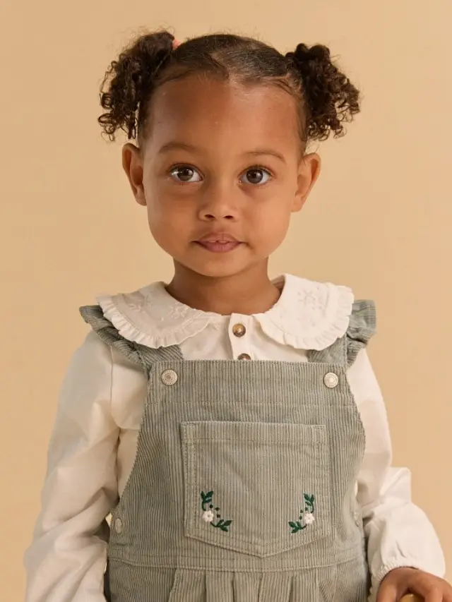 Βρεφική Σαλοπέτα για Κορίτσια Sage Green ΠΡΑΣΙΝΟ 3