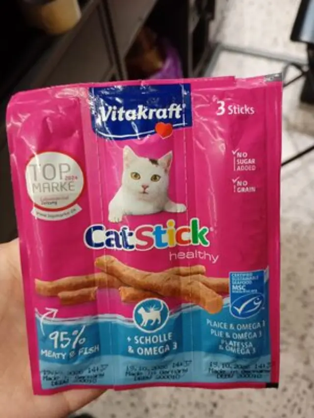 Vitakraft Cat Stick Healthy Plaice & Omega 3 Λιχουδιά για Γάτες (3x18gr) Μονόχρωμο