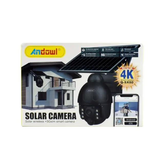 Andowl Q-SX80 IP Κάμερα Παρακολούθησης Wi-Fi/4G Full HD 1080p Αδιάβροχη Μπαταρίας με Αμφίδρομη Επικοινωνία 2