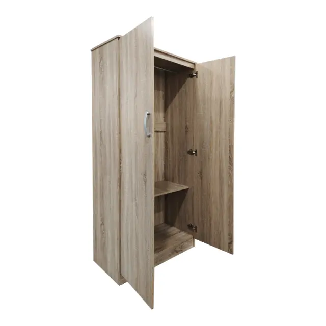 Ντουλάπα δίφυλλη Athos pakoworld σε Sonoma απόχρωση 80x42x180εκ 3