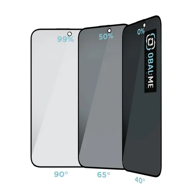 OBAL:ME Privacy 5D Glass Screen Protector for Apple iPhone 15 Pro Max Black 2