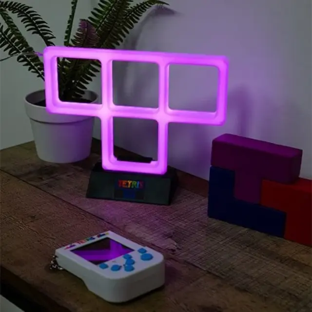 Tetris - Purple Neon Light - Purple - 21cm x 14cm - Gadgets 2