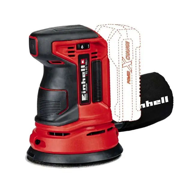 Einhell TE-RS 18 Li Solo - Έκκεντρο Τριβείο 125mm Μπαταρίας 18V Solo με Ρύθμιση Ταχύτητας και με Σύστημα Αναρρόφησης (4462010)