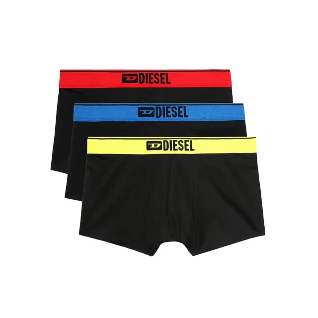 Diesel Ανδρικό Boxer Damien Contrast Denim Division Logo - Τριπλό Πακέτο, Χρώμα Black RYB - S