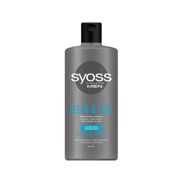 Syoss Ανδρικό Σαμπουάν Men Clean & Cool 440ml
