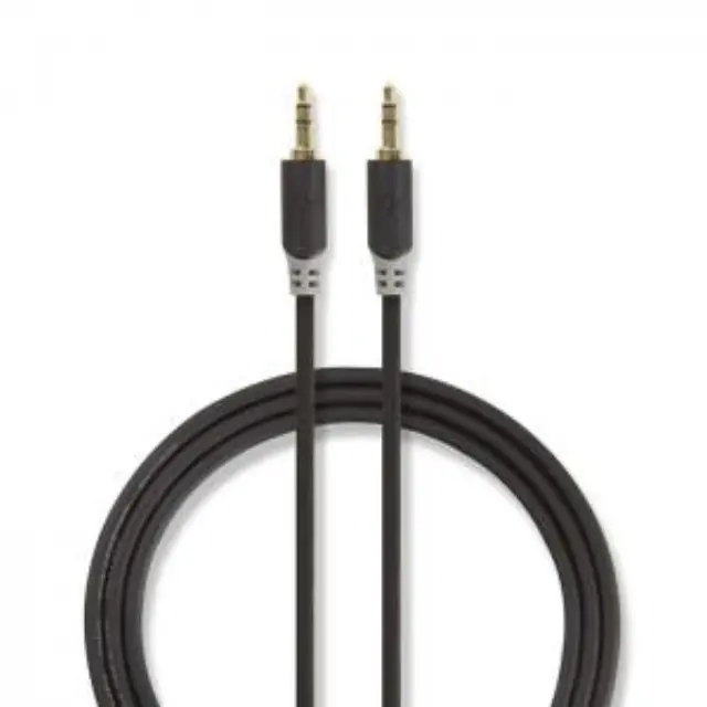 Καλώδιο ήχου 3,5mm Stereo αρσ. - αρσ., 5m, σε ανθρακί χρώμα. 3