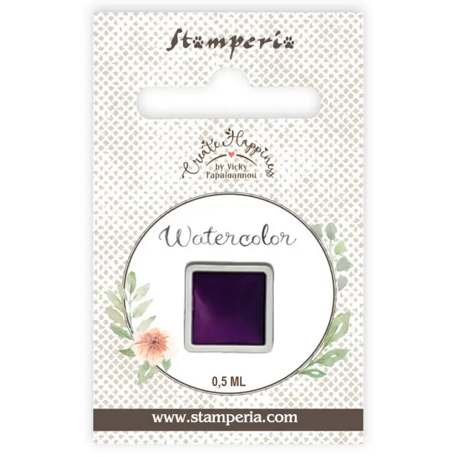 Παστίλια ακουαρέλας 0,5ml Stamperia, Purple 2