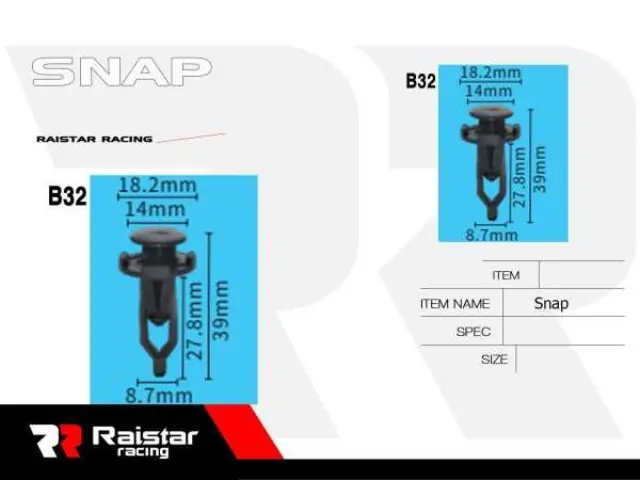Σετ συνδετήρες αυτοκινήτου - 20pcs - R-F16101-15 - 180857 2