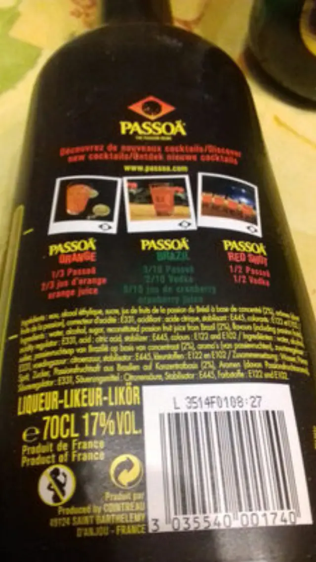 PASSOA PASSION FRUIT LIQUEUR 700ml 2