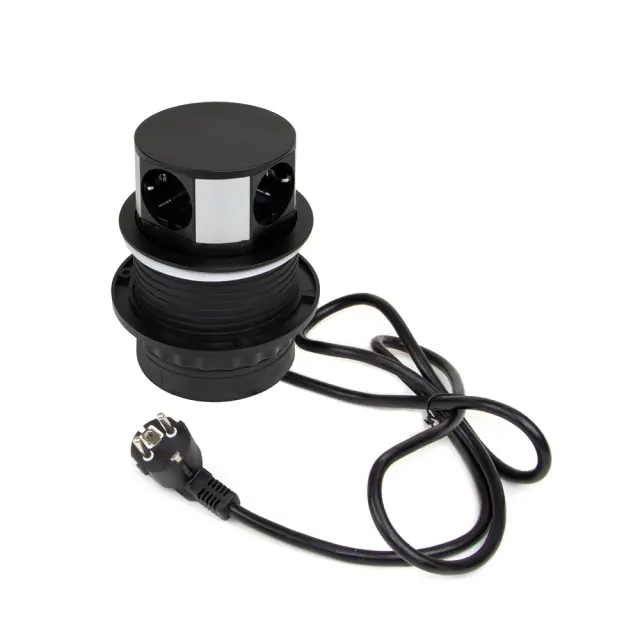 Αναδυόμενο Πολύμπριζο Push100 με 3 μπρίζες Schuko , 1 USB type A θύρα και 1 USB type C θύρα Emuca 5221214
