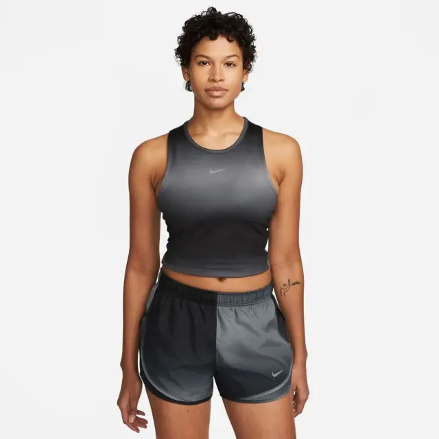 Nike Dri-FIT Swoosh Crop Tank (DX1033-010) - Μαύρο