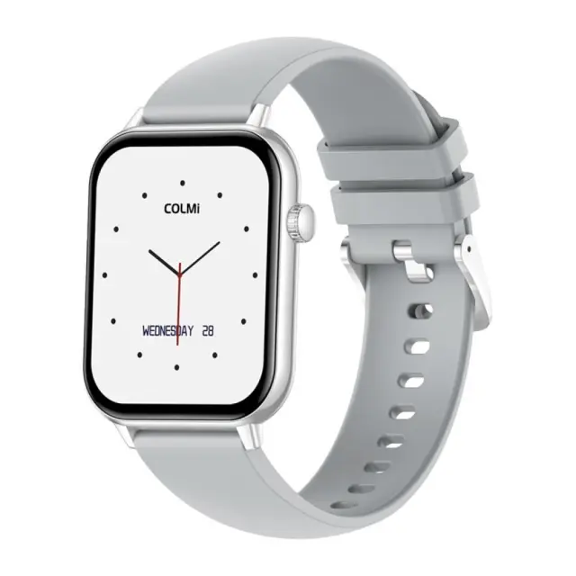 Colmi C28 Smartwatch με Παλμογράφο (Ασημί)