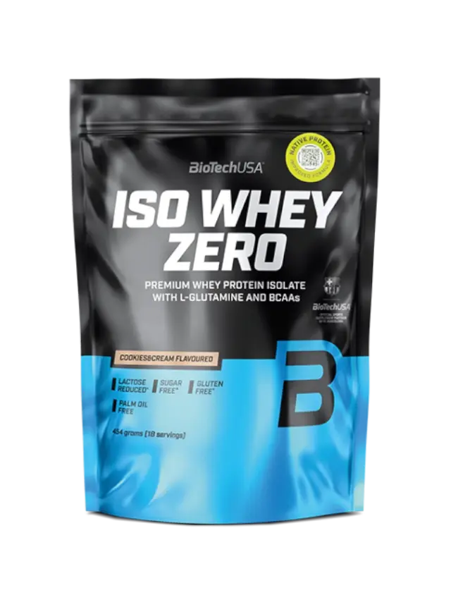 Biotech USA Iso Whey Zero Lactose Redused Πρωτεΐνη Ορού Γάλακτος Χωρίς Γλουτένη με Γεύση Cookies & Cream 454gr