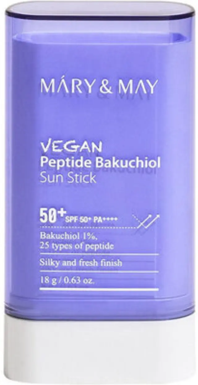 Mary & May Vegan Peptide Bakuchiol Sun Stick SPF50+/PA++++ Αντηλιακό Στικ Προσώπου, 18gr