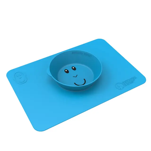 Δίσκος Εκπαίδευσης Φαγητού Matchstick Monkey Anti-Slip Bowl Blue 2
