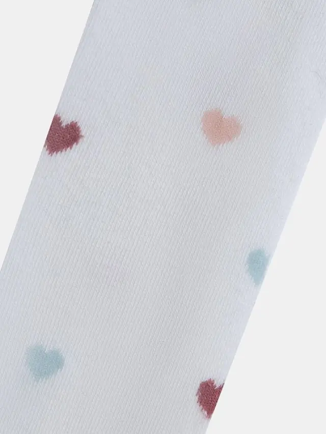 Παιδικό Καλσόν για Κορίτσια Colorful Hearts ΛΕΥΚΟ 2