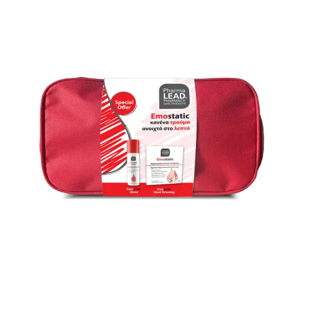 PharmaLEAD Emostatic Triple First Aid Kit Αιμοστατικό Βαμβάκι, Αυτοκόλλητος Επίδεσμος Αφρού και Επιθέματα με Αιμοστατική Γάζα