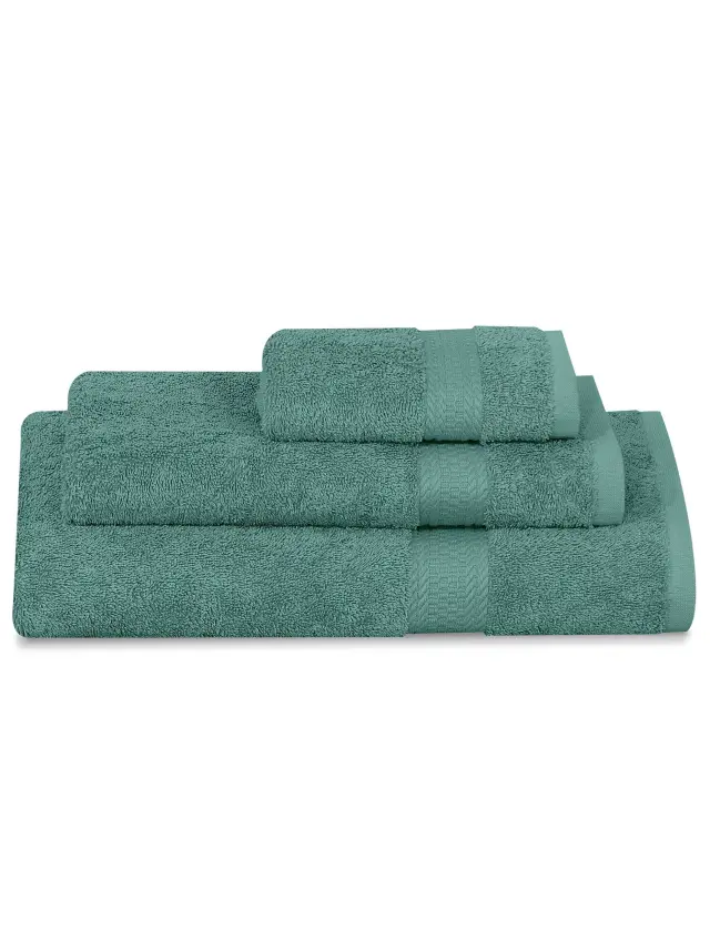 Πετσέτα UTOPIA TEAL MADI Σετ πετσέτες 3 τεμαχίων (30 x 50 + 50 x 90 + 80 x 150 εκ.)