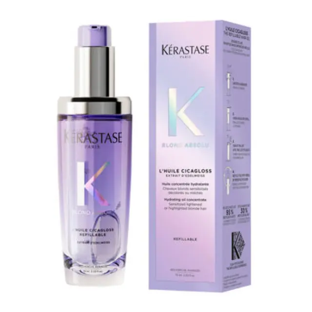 Kérastase Blond Absolu L Ηuile Cicagloss Refillable Ξηρό Λάδι Μαλλιών για την Διατήρηση Χρώματος 75ml 2