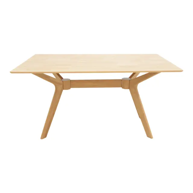 Τραπέζι Raffles pakoworld rubberwood με mdf σε φυσική απόχρωση 150x90x76εκ 2