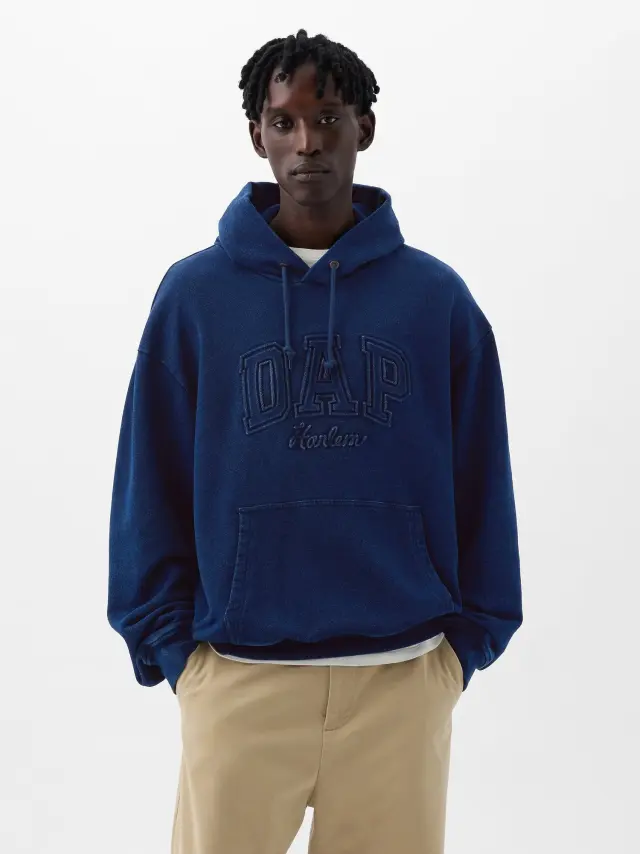 Μπλε DAP × GAP Denim Logo Φούτερ dark indigo