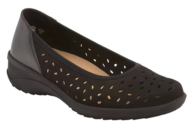 Solidus Μπαλαρίνες Γυναικείο δέρμα Nubuck Μαύρο SOL/42052 SCHWARZ - 36 2