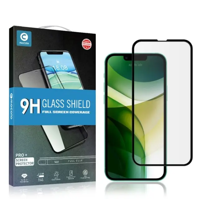 Mocolo® Aντιχαρακτικό Γυαλί Προστασίας 9H Για iPhone 13/13 Pro/14/16e/17e - Μαύρο
