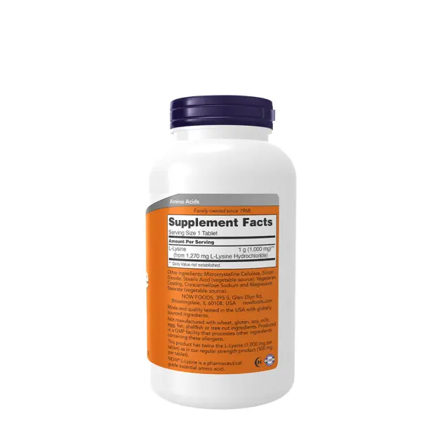 Now Foods L-Lysine, Double Strength 1,000 mg 250 Tablets 2