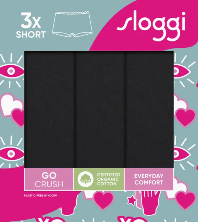 Sloggi GO Crush Short C3P γυναικείο σλιπ σετ 3τμχ 10219652-1
