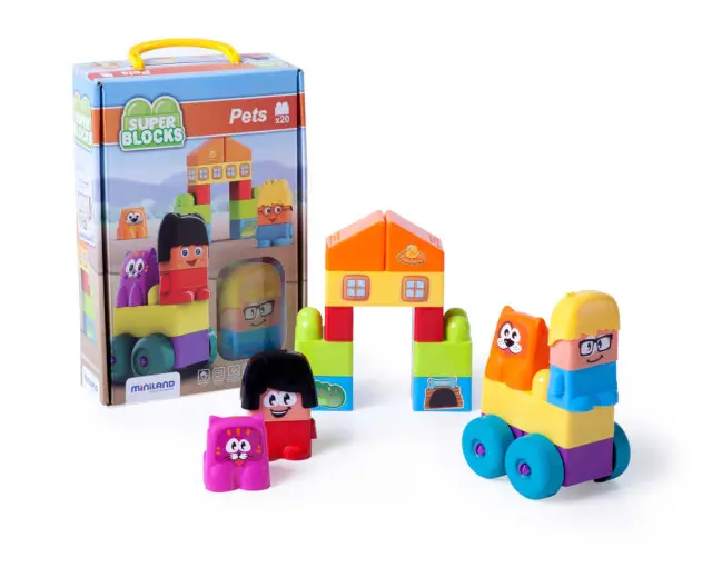 MINILAND SUPER BLOCKS PETS ΤΟΥΒΛΑΚΙΑ 20 ΤΜΧ