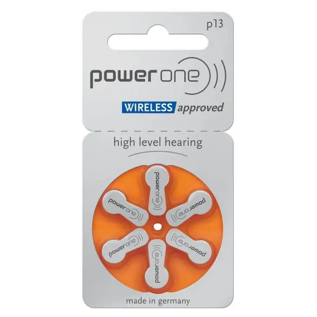 POWER ONE p13 Wireless Approved 1.45V μπαταρίες ακουστικών βαρηκοΐας 6τμχ
