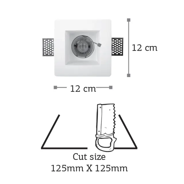InLight Χωνευτό σποτ λευκό από γύψο 1XGU10 D:12cm (Χ0001) 2