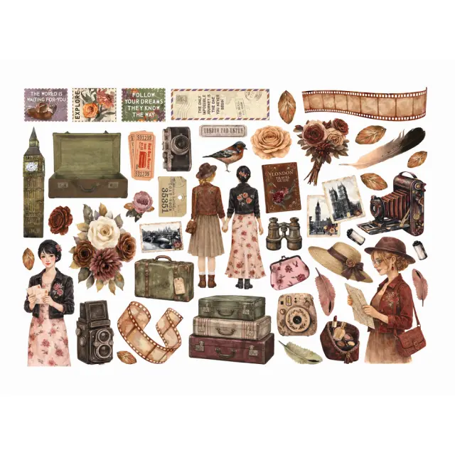 Αυτοκόλλητα Die Cuts-Ephemera Stamperia, Our Way 2