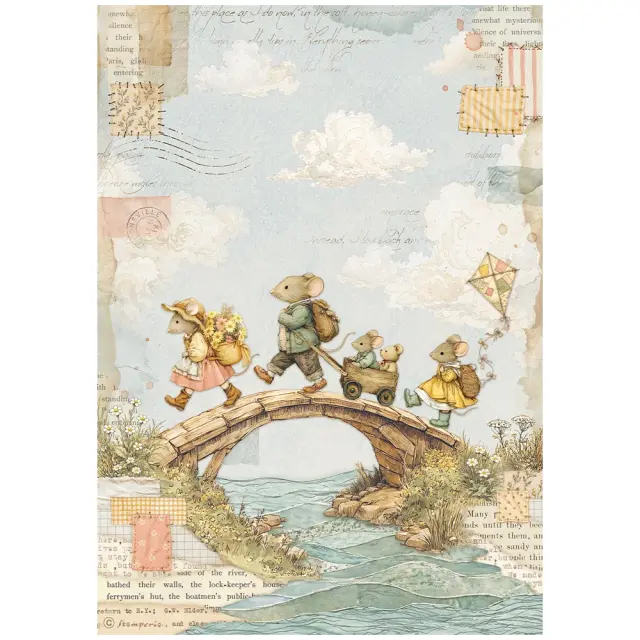 Σετ 6 Ριζόχαρτα ντεκουπάζ Stamperia 21x29cm A4, Cozy Family 2