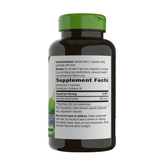 Nature's Way Gotu Kola Herb 180 Capsules 2