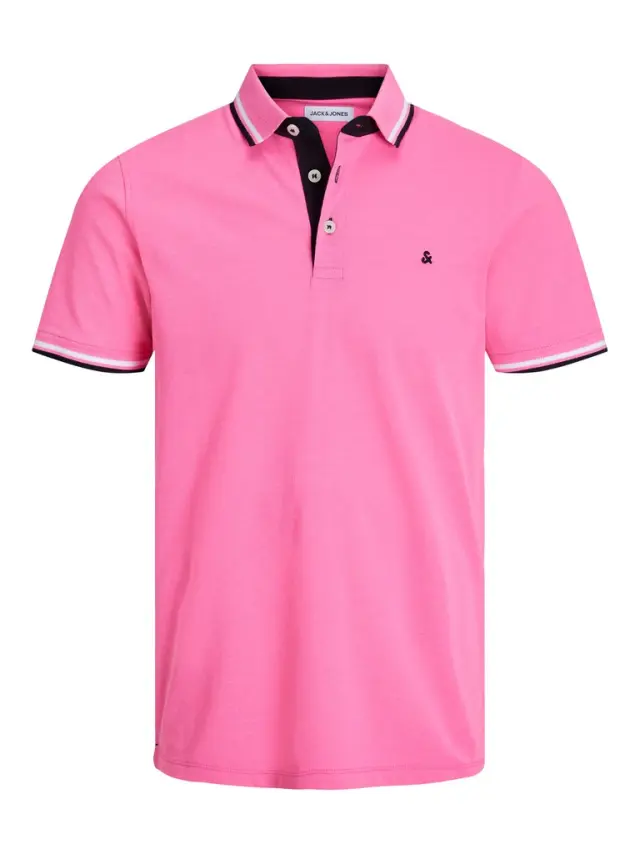 JJEPAULOS POLO SS NOOS Strawberry Moon