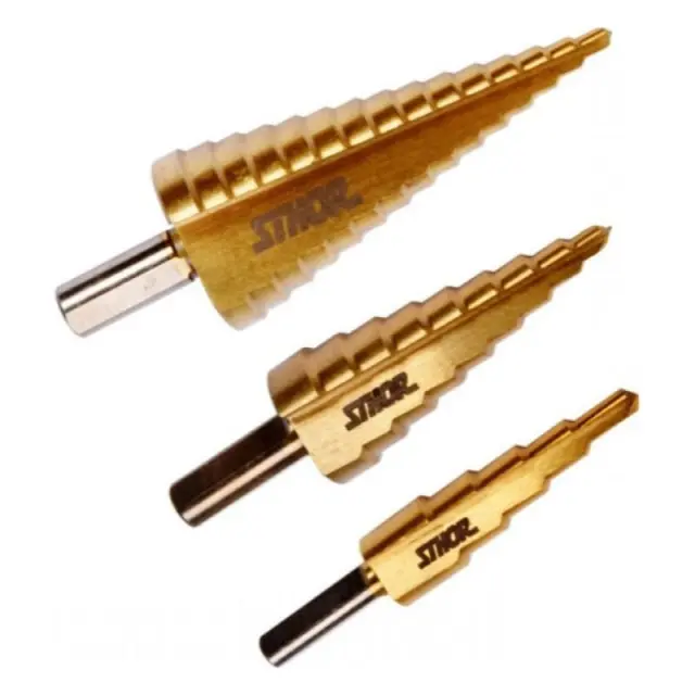 Sthor Σετ Τρυπάνια Κωνικά Με Διαβάθμιση 4-32mm 3τμχ 22616 2